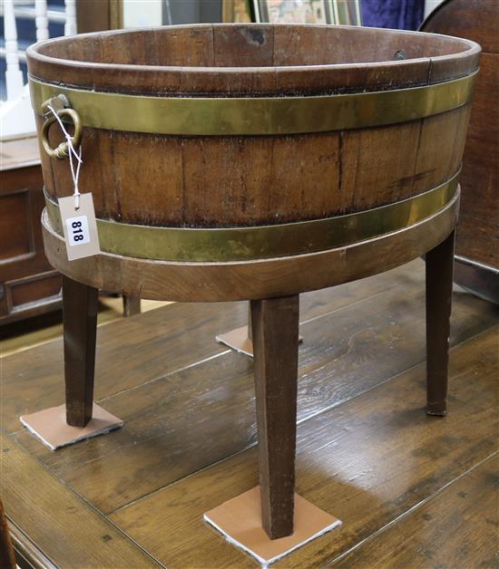 A George III mahogany wine cooler W.66cm